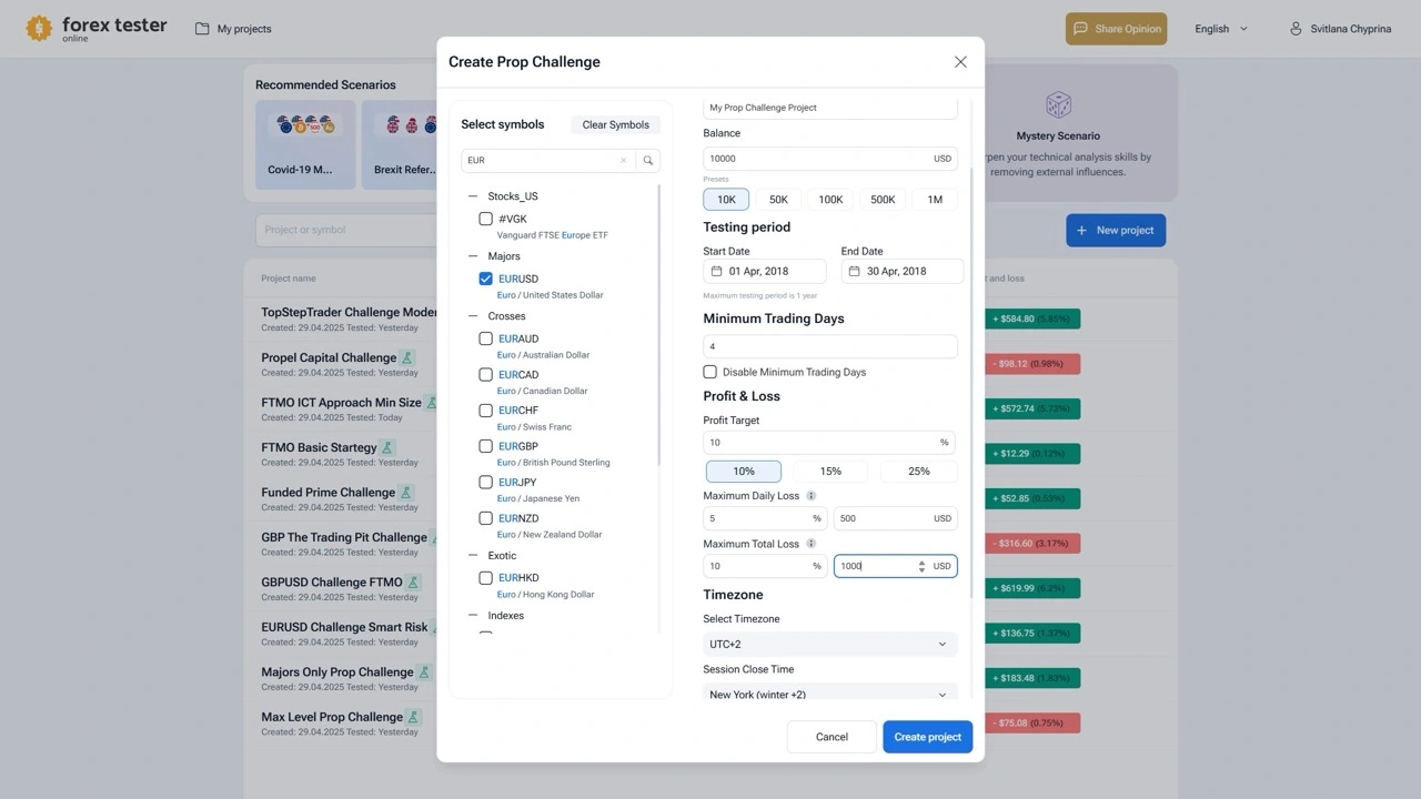 Elige tus parámetros